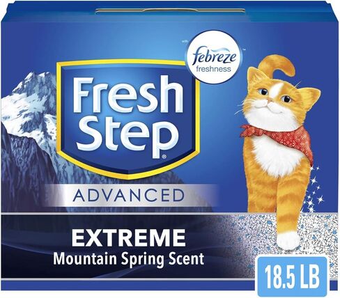 خطوة جديدة نظيفة الكفوف القطط القطط مع نضارة febreze ، متقدمة متعددة القطط منخفضة تتبع القمامة ، 37 رطلا. (2 × 18.5 رطل. in Kuwait