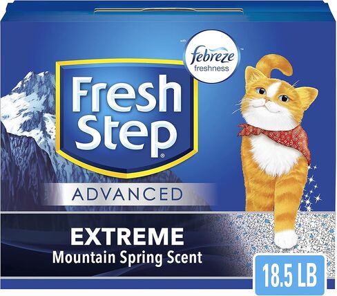 خطوة جديدة نظيفة الكفوف القطط القطط مع نضارة febreze ، متقدمة متعددة القطط منخفضة تتبع القمامة ، 37 رطلا. (2 × 18.5 رطل. in Kuwait