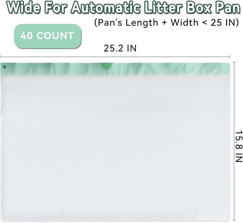 40 COUNT CAT CAT STERTER BOX LINERS لمربع القمامة التلقائي للقطار و ROBOT الفضلات 4/3 ، ثقيلة ، سميكة إضافية in Kuwait