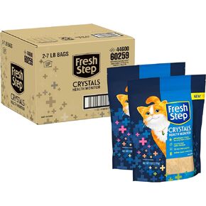 Fresh Step Crystals, Premium Cat Litter, Scented, 8 Pounds, Pack of 2 (Package May Vary)