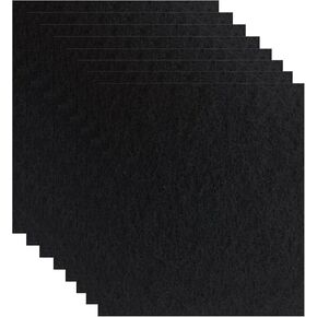 8 Pack Cat Litter Box Charcoal Filters for Van Ness Cat Litter Box, 4.4 x 6.5Inch Replacement Carbon Odor Filters for Pureness F6 Zeloite Air Filter, Black