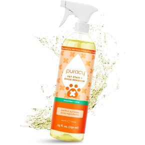 Puracy Pet Stain and Odor Remover - Enzyme Cleaner for Dog Urine and Poop Carpet - Pet Urine Enzyme Cleaner - Cat Pee Enzyme Cleaner for Cat Urine Enzyme Cleaner Destroyer - Cucumber & Mint, 25oz