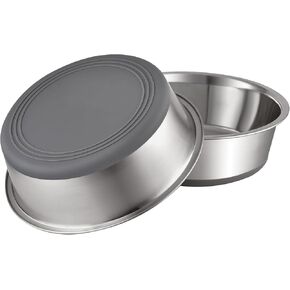 PEGYY11 Nonslip Stainless Steel Dog Bowls, 3.8 US Cup, 2 Count
