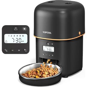 Automatic Cat Feeder - 2L Cat Food Dispenser, Timed Auto Pet Feeder with 180-day Battery Life, 1-6 Meals Per Day, 1-16 Portion, Desiccant Bag Keeps Dry Food Fresh, Also for Small Dogs