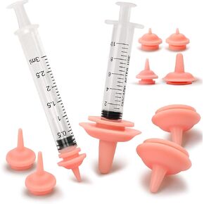 10 Pack Pet Feeding Nipple for Kitten and Puppy Silicone Feeding Pacifier for Pets and Wildlife - Includes Mini SE, Mini, Original, Medium, Large,1-10ml, 0.5-3ml, 0.1-1ml Oring Syringe