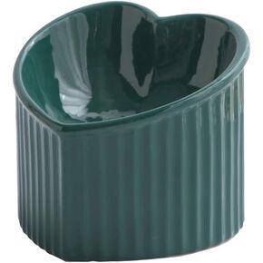 Pink Ceramic Raised Cat Bowls, Tilted Elevated Food or Water Bowls, Stress Free, Backflow Prevention, Dishwasher and Microwave Safe, Lead & Cadmium Free
