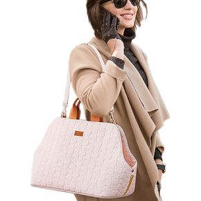 Small Dog Purse Puppy Car Safety Seat,Dual USE,Cat Bags Pets Kennel,Cream Color,Trained Pets Handbag Outdoor Woman Style(Gream Color)