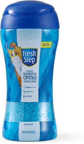 Fresh Step Cat Litter Crystals In Fresh Scent Cat Litter Box Deodorizer Combats Cat Odors and Neutralizes Smells to Keep Your Home Clean, 15 Ounces (Pack of 1) in Kuwait