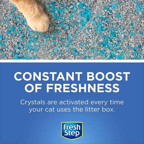 Fresh Step Cat Litter Crystals In Fresh Scent Cat Litter Box Deodorizer Combats Cat Odors and Neutralizes Smells to Keep Your Home Clean, 15 Ounces (Pack of 1) in Kuwait