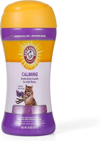Arm & Hammer Restoring Cat Litter Box Deodorizing Crystals, Clary Sage & Mint Scent - Cat Smell Eliminator for Home, Odor Control, Cat Litter Crystals, Cat Essentials, 15 Ounce in Saudi Arabia