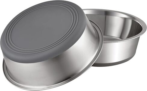PEGYY11 Nonslip Stainless Steel Dog Bowls, 3.8 US Cup, 2 Count in Kuwait