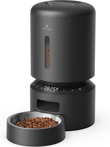 Petlibro Automatic Cat Resered ، 5G WiFi Automatic Dog Reservation مع الحفاظ على نضارة ، وحدة تغذية قطط موقوتة 5L مع مستشعر غذائي منخفض ، ما يصل إلى 10 وجبات في اليوم ، مغذي الحيوانات الأليفة للقطط ، الأسود in Kuwait
