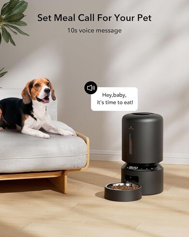 Petlibro Automatic Cat Resered ، 5G WiFi Automatic Dog Reservation مع الحفاظ على نضارة ، وحدة تغذية قطط موقوتة 5L مع مستشعر غذائي منخفض ، ما يصل إلى 10 وجبات في اليوم ، مغذي الحيوانات الأليفة للقطط ، الأسود in Kuwait