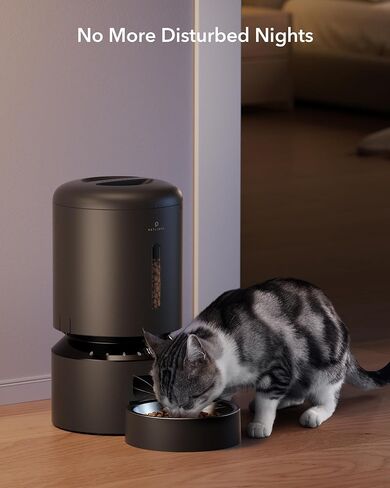 Petlibro Automatic Cat Resered ، 5G WiFi Automatic Dog Reservation مع الحفاظ على نضارة ، وحدة تغذية قطط موقوتة 5L مع مستشعر غذائي منخفض ، ما يصل إلى 10 وجبات في اليوم ، مغذي الحيوانات الأليفة للقطط ، الأسود in Kuwait