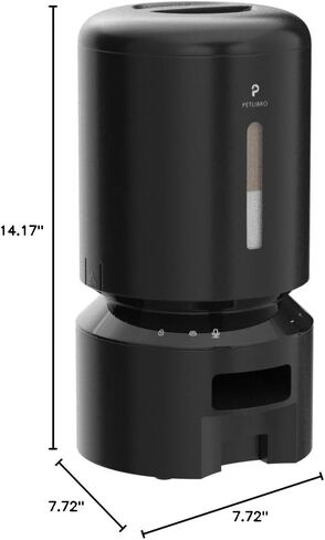 Petlibro Automatic Cat Resered ، 5G WiFi Automatic Dog Reservation مع الحفاظ على نضارة ، وحدة تغذية قطط موقوتة 5L مع مستشعر غذائي منخفض ، ما يصل إلى 10 وجبات في اليوم ، مغذي الحيوانات الأليفة للقطط ، الأسود in Kuwait