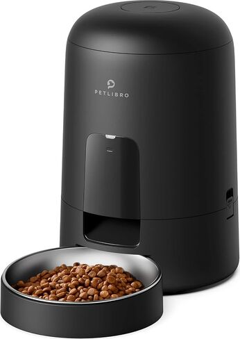 PETLIBRO Automatic Cat Feeder, Wi-Fi Rechargeable Cat Food Dispenser Battery-Operated with 30-Day Life, AIR 2.4G Wi-Fi Timed Pet Feeder for Cat & Dog, 2L Auto Cat Feeder, Black in Saudi Arabia