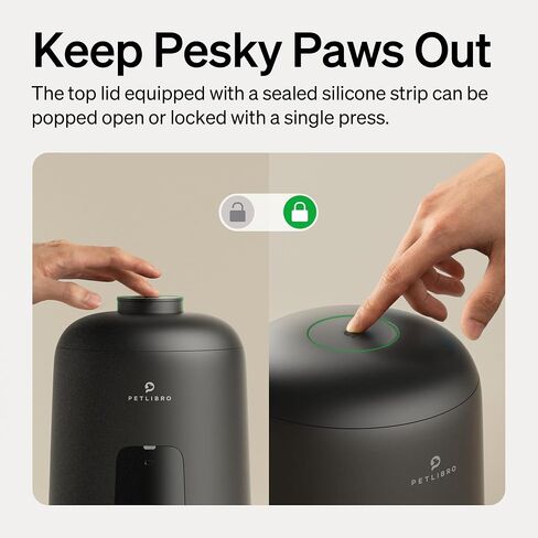 PETLIBRO Automatic Cat Feeder, Wi-Fi Rechargeable Cat Food Dispenser Battery-Operated with 30-Day Life, AIR 2.4G Wi-Fi Timed Pet Feeder for Cat & Dog, 2L Auto Cat Feeder, Black in Saudi Arabia