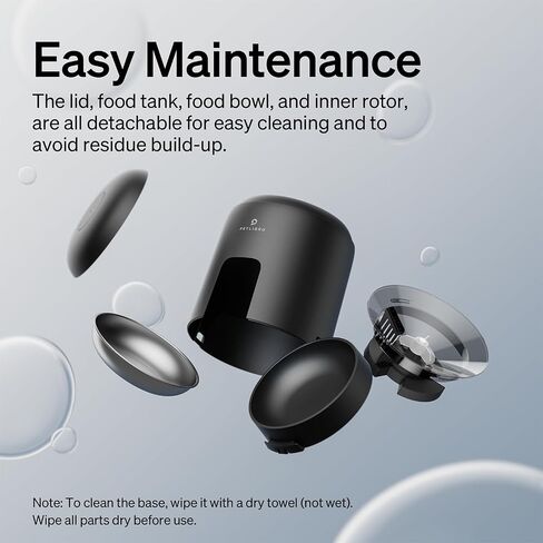 PETLIBRO Automatic Cat Feeder, Wi-Fi Rechargeable Cat Food Dispenser Battery-Operated with 30-Day Life, AIR 2.4G Wi-Fi Timed Pet Feeder for Cat & Dog, 2L Auto Cat Feeder, Black in Saudi Arabia