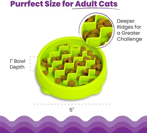 Catstages Kitty Slow Feeder Cat Bowl, Green in Saudi Arabia