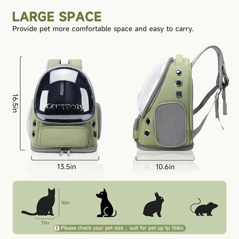 Cawypety Expandable Cat Backpack Large Space Cat Bubble Backpack Carrier in Kuwait