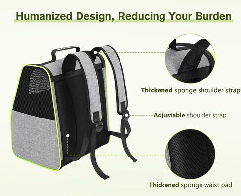 Pecute Cat Backpack Carrier, Small Dog Backpack Carrier, Pet Backpack Carrier for Cats Dogs Puppy Kitten, Cat Carrier Bag Carrying for Travel Hiking Bike Riding Walking Outdoor,Black in Saudi Arabia