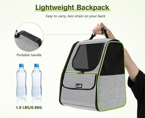 Pecute Cat Backpack Carrier, Small Dog Backpack Carrier, Pet Backpack Carrier for Cats Dogs Puppy Kitten, Cat Carrier Bag Carrying for Travel Hiking Bike Riding Walking Outdoor,Black in Saudi Arabia