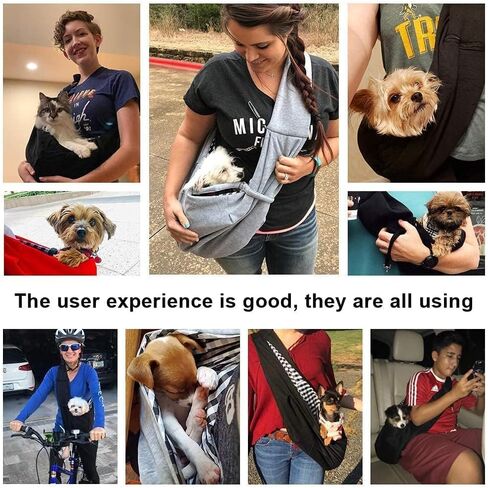 Tomkas Small Dog Sling Carrier - كلاسيكي جيب وحزام كلاسيكي وجيب كلاسيكي - للحيوانات الأليفة من 3 إلى 10 رطل (أحمر) in Kuwait