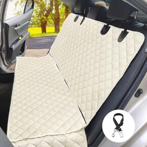 PETICON Waterproof Scratchproof Pet Bench Seat Covers for Cars, Trucks, SUVs, Nonslip Durable Back Seat Cover for Dogs, Washable Backseat Protection, Black