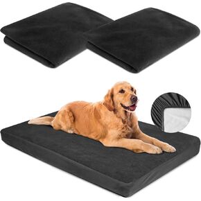 Dog Bed Covers Replacement Waterproof for Dog Bedding Washable Grey 2 Pack 35" x 44" XL
