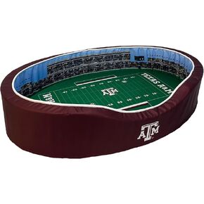 سرير الكلب الكلب في ملعب StadiumSpot Texas A&M - رسومات Aggies أصيلة وتصميم براءة اختراع - أحجام صغيرة ومتوسطة وكبيرة (متوسطة)