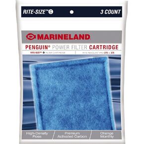 Marineland Penguin Bio-Wheel Replacement Power Filter Cartridges, For Aquarium Filtration, Rite-Size C, 6 Count
