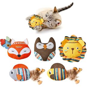 Potaroma Cat Toys Saury Fish, 3 Pack, Catnip Crinkle Sound, Soft and Durable, Interactive Kitten Kicker for Indoor Kitty Exercise 9.4 Inches for All Breeds