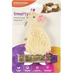 SmartyKat Madcap Mania Refillable Plush Catnip Cat Toy, Includes Catnip Tube - Randomly Selected Color, One Size