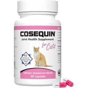 Nutramax Laboratories Cosequin Joint Health Supplement for Cats - With Glucosamine and Chondroitin, 80 Capsules