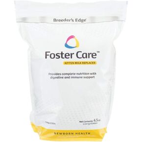 Breeder's Edge Foster Care Feline - Powdered Milk Replacer - for Kittens & Cats - 4.5 LB