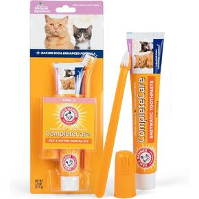 Arm & Hammer Dog Dental Kit - Enzymatic Dog Toothpaste 2.5 oz Chicken Flavor - Dog Toothbrush & Finger Brush - Tartar & Gum Cleaning with Baking Soda Enhanced Formula - Complete Dental Care for Dogs
