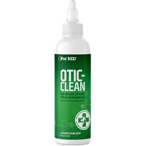 Pet MD Otic Clean Dog Ear Cleaner for Cats and Dogs - Effective Against Infections, Itching, and Controls Odor - 8 oz