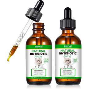 60ml Cat Antibiotics for Infections Antibiotics for Cats Cat Antibiotics Cat Immune Support Supplement Infection Antibiotics Natural Antibiotics for Cats Allergy Relief for Cats (60ml)