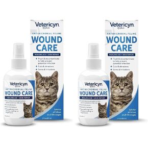 Vetericyn Plus Cat Wound Care Spray | Feline Healing Aid and Skin Repair for Wounds, Sores, and Abrasions, Provides Itch Relief for Cats Irritated Skin. 3 Ounces
