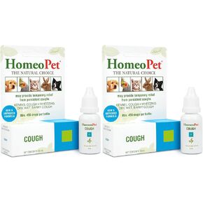 HomeoPet Cough, Gentle Natural Cough Medicine for Dogs, Cats, and Small Pets, Cat and Dog Cough Medicine, 15 Milliliters