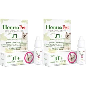 HomeoPet Feline UTI Plus, Safe and Natural Urinary Tract Medicine for Cats, Feline Urinary Tract Support, 15 Milliliters