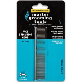 Master Grooming Tools 4.5 Inch Greyhound Pet Grooming Comb, Fine and Coarse