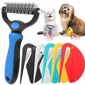 Xangnier 5 PCS Cofting Comb ، 2024 أداة سفك شعر الحيوانات الأليفة متعددة الوظائف لإزالة الشعر المتشابك والفكين ، مناسبة للكلاب ، القطط ، الجراء والأرانب ، البلاستيك ، للجنسين