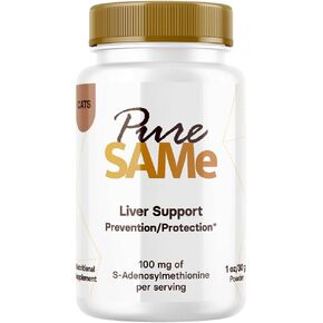 Pure Same Liver Support for Cats - Chicken Flavored Liver Supplement for Cats to Promote Optimal Hepatic Function, Cognitive Health & Vitality - Cat Hepatic Support with 20% Pure Same (1oz)