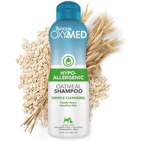 TropiClean OxyMed Medicated Cat & Dog Shampoo for Allergies and Itching | Soothing Oatmeal Shampoo for Dry Itchy Skin, Seborrhea, & Hot Spots | 20oz in Kuwait