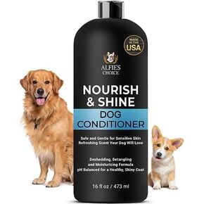 Dog Shampoo and Conditioner Set for Allergies, Itching & Daily Use | Itchy Skin Relief & Odor Control | with Lavender & Rosemary Oils for Calming | Safe for Sensitive Skin | All Dogs, 16 fl oz x 2