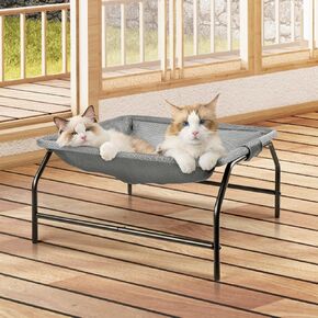 Cat Bed [Designed for Big Cats] Dog Pet Square Hammock Bed Free-Standing Cat Sleeping Bed Cat Supplies Whole Wash Stable Detachable Easy Assembly Indoor Outdoor