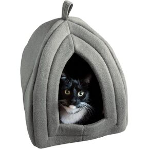 Cat House - سرير داخلي مع وسادة رغوة قابلة للإزالة - خيمة الحيوانات الأليفة للجرو والأرانب وخنازير غينيا وقنفذه وغيرها
