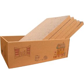 Cat Scratch Pad 5 in 1 ، خدش CATROPBOARD CAT ، من الورق المقوى للقطط ، منصات الخدش للقطط الداخلية ، لوحة خدش CAT الخدش القابلة للانعكاس (5 عبوات)