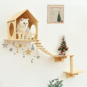 Cat Wall Shelves 5 pc, Wall Mounted Cat Climbing Shelves, Cat Wall Furniture